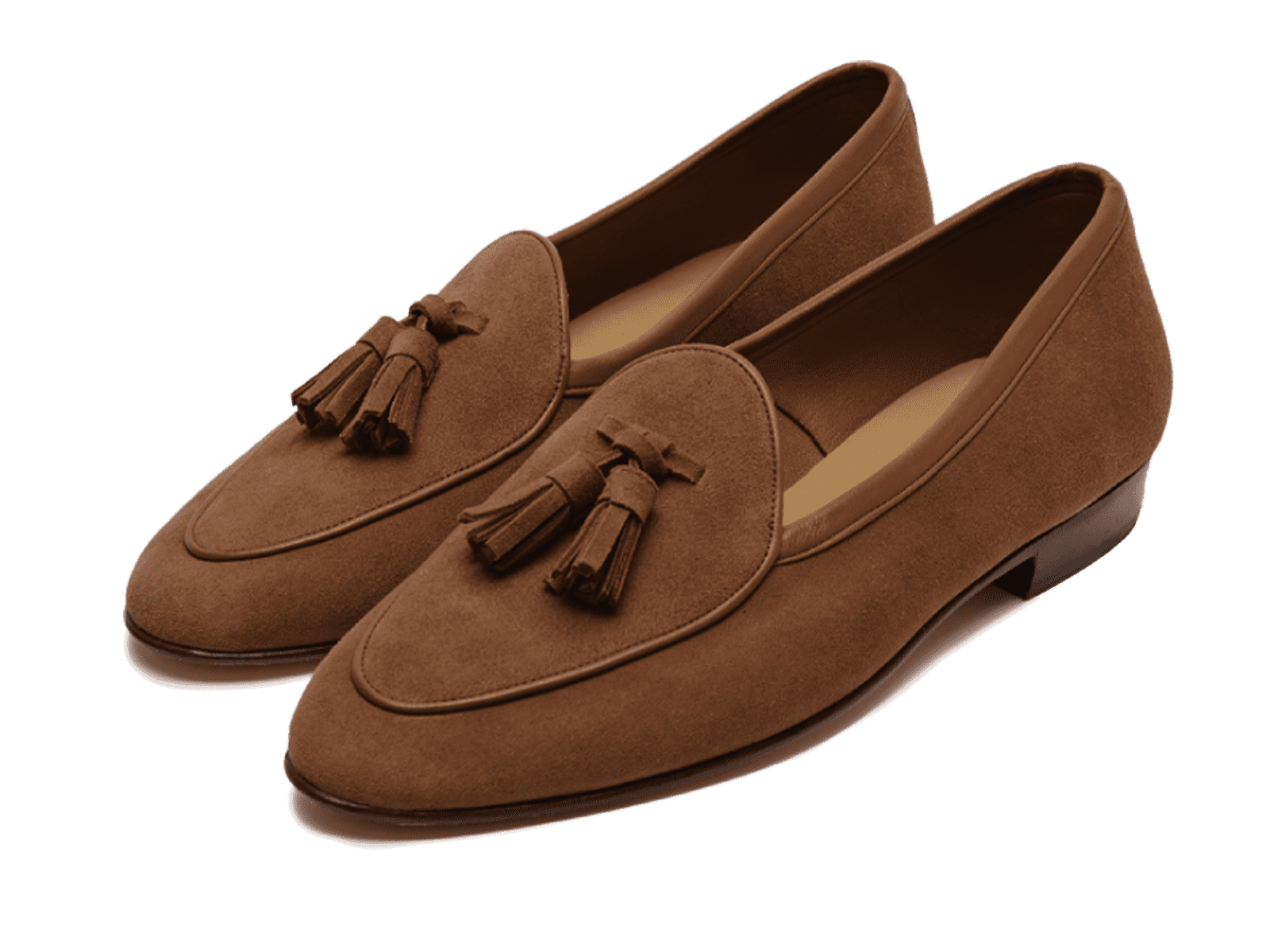 Sagan Classic Tassel Loafers in Moyen Brown Asteria Suede