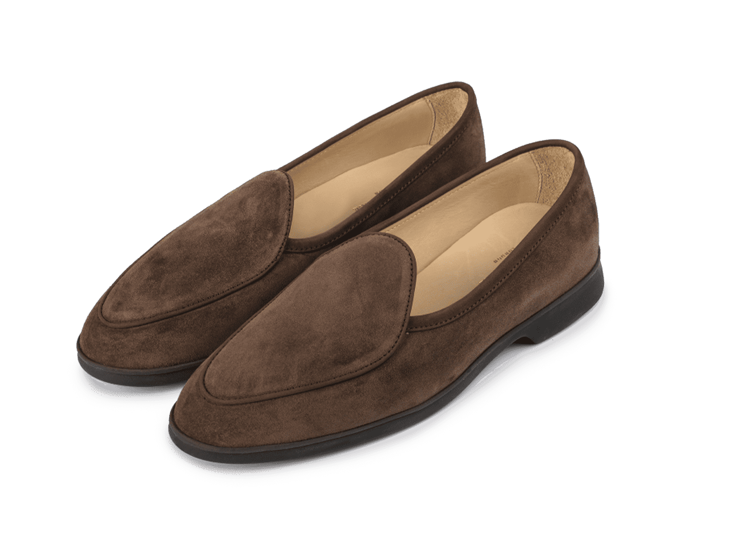 Stride Loafers in Deep Taupe Glove Suede Dark Sole