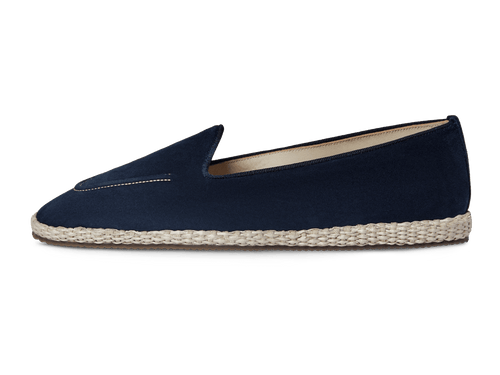 Calvi Espadrilles in Marina Navy Luxe Suede and Gros Grain