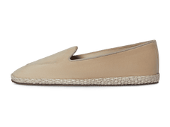 Calvi Espadrilles in Mastic Beige Luxe Suede and Gros Grain