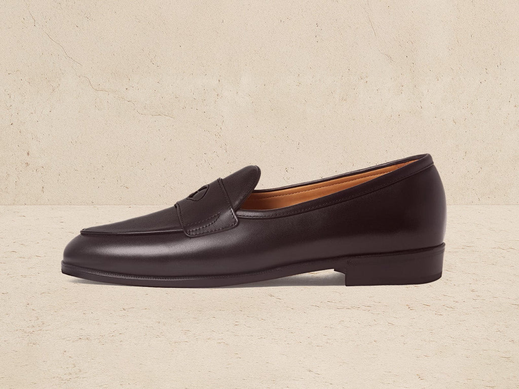 Grand Fleurus Penny Loafers in Dark Brown Noble Calf – Baudoin Lange