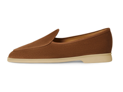 Stride Loafers in Cork Brown Glove Suede with Natural Sole