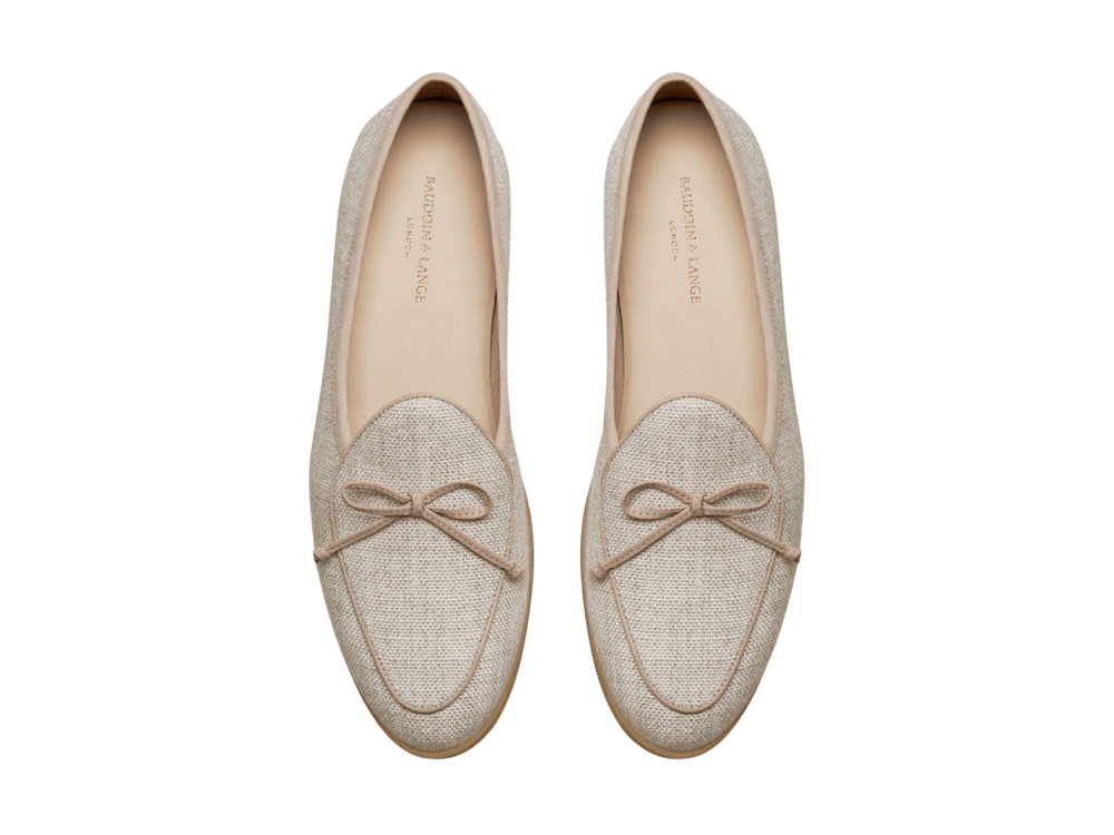 Stride String Loafers in Linen Merlinen