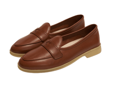 Stride Penny Loafers in Tan Milled Calf