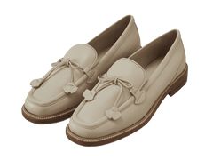 Charlotte Lace Loafers in Latte Matt Calfskin