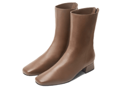 Debbie Boots in Khaki Brown Nappa