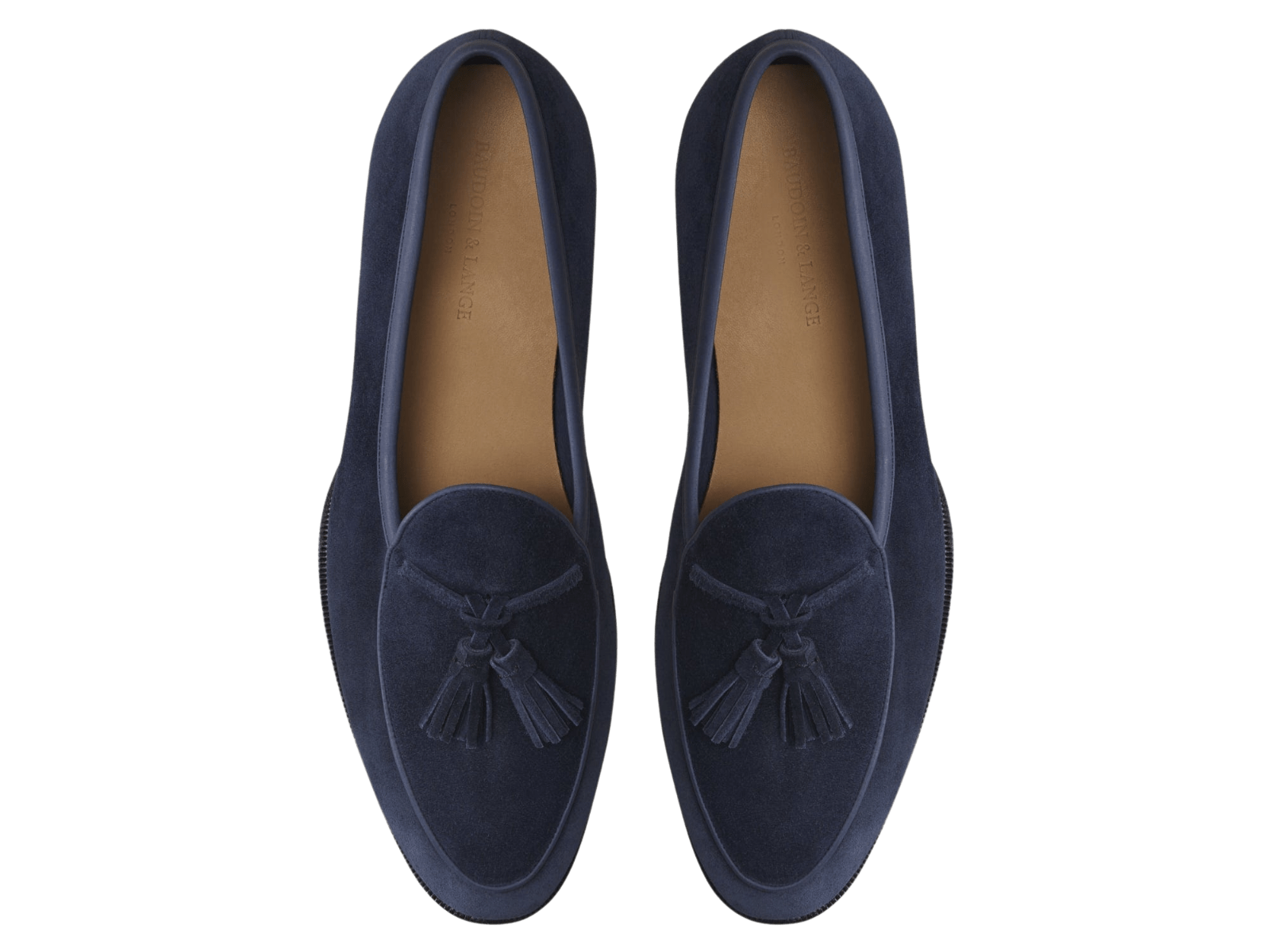 Grand Seine Tassel Loafers in French Navy Noble Suede