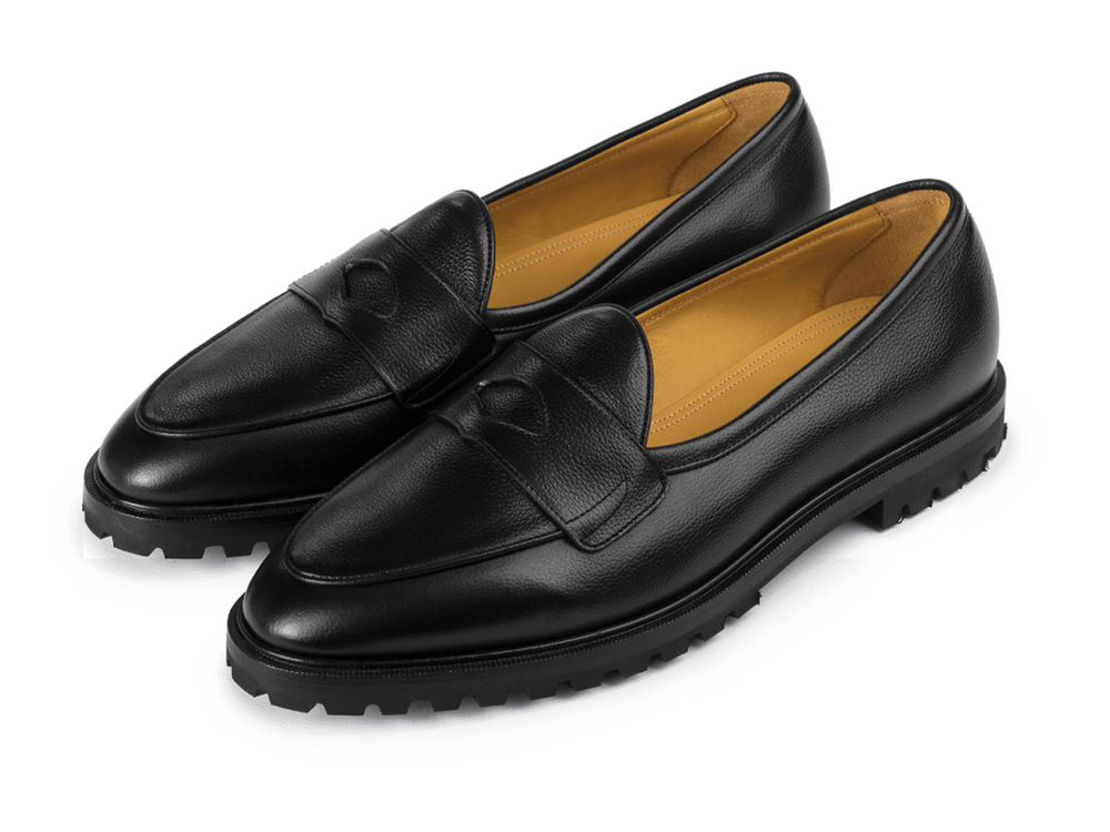 Grand Varenne Loafers in Black Shield Calf