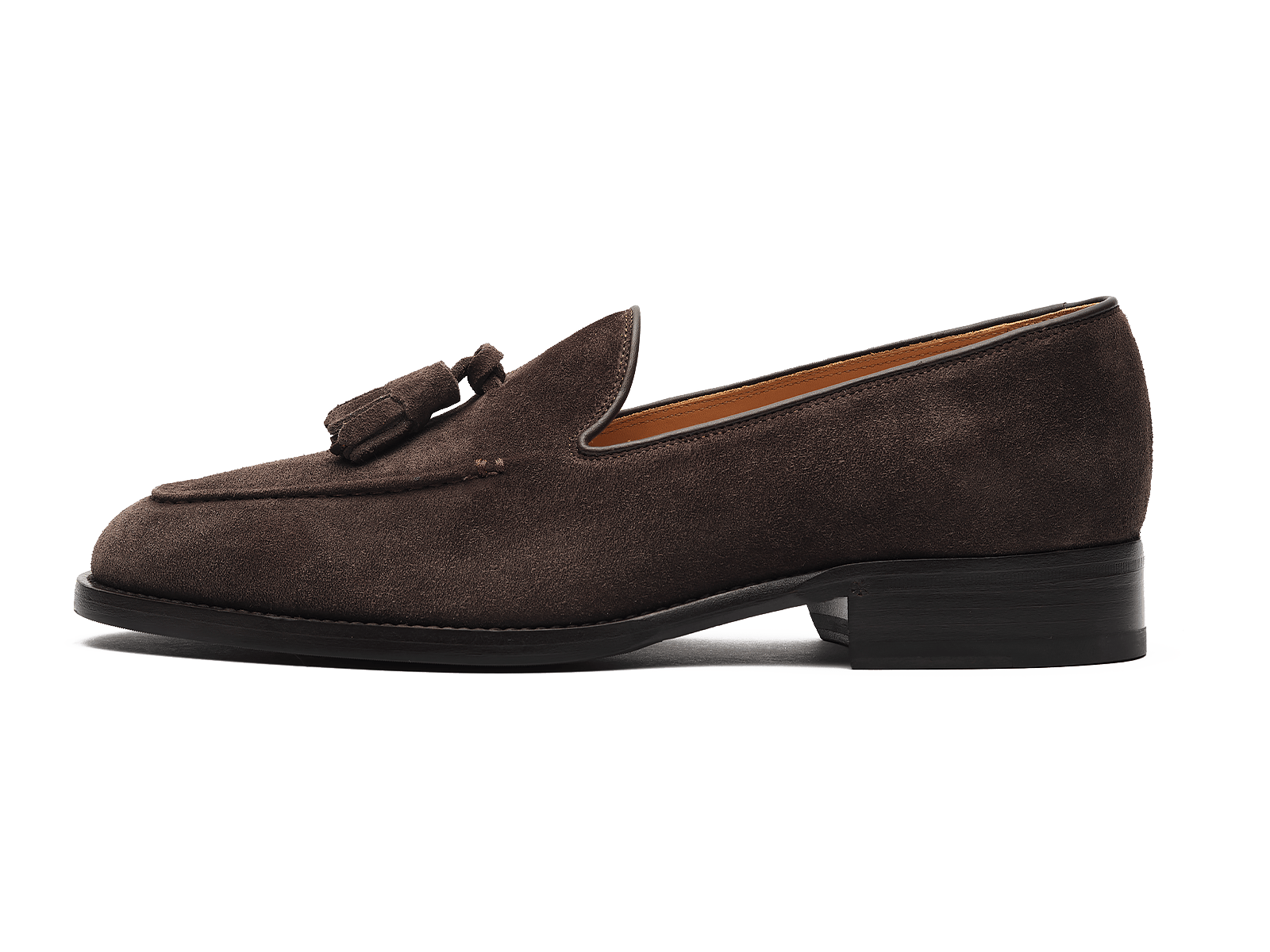 Hertford Tassel Loafers in Dark Brown Suede