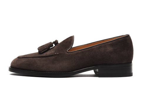 Berkeley Penny Loafers in Dark Brown Hatch Grain Calf