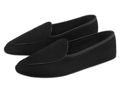 Lune Slippers in Black Luxe Suede