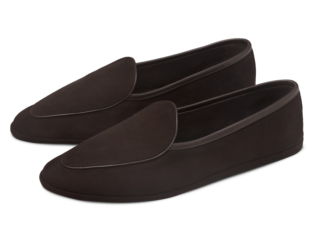 Lune Slippers in Dark Brown Luxe Suede