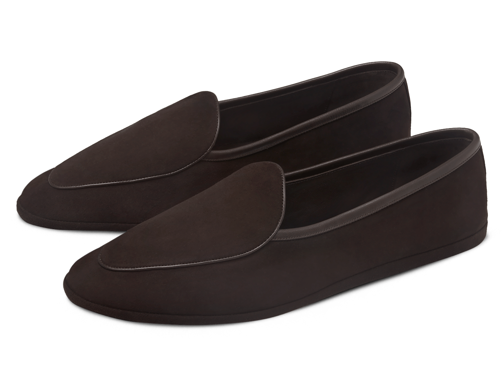 Lune Slippers in Dark Brown Luxe Suede