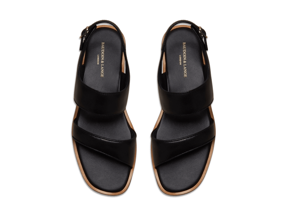 Nuage Sandal in Black Nappa