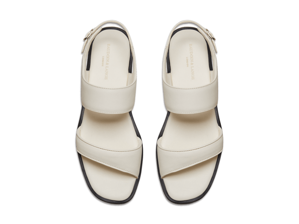 Nuage Sandal in Blanc Casse Nappa