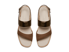 Nuage Sandal in Sirocco Silk and Metal Nappa