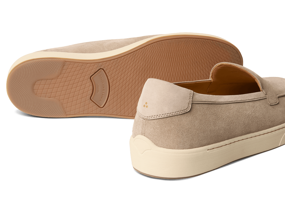 Pace Trainers in Sandy Grey Suede