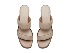 Plume Hi Sandal in Albâtre Luxe Suede and Nappa