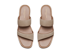 Plume Sandal in Albâtre Luxe Suede and Nappa