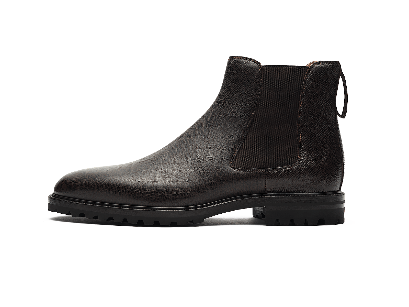 Ribot Boots in Dark Brown Hatch Grain Calf