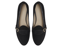 Sagan Buckle in Obsidian Black Asteria Suede