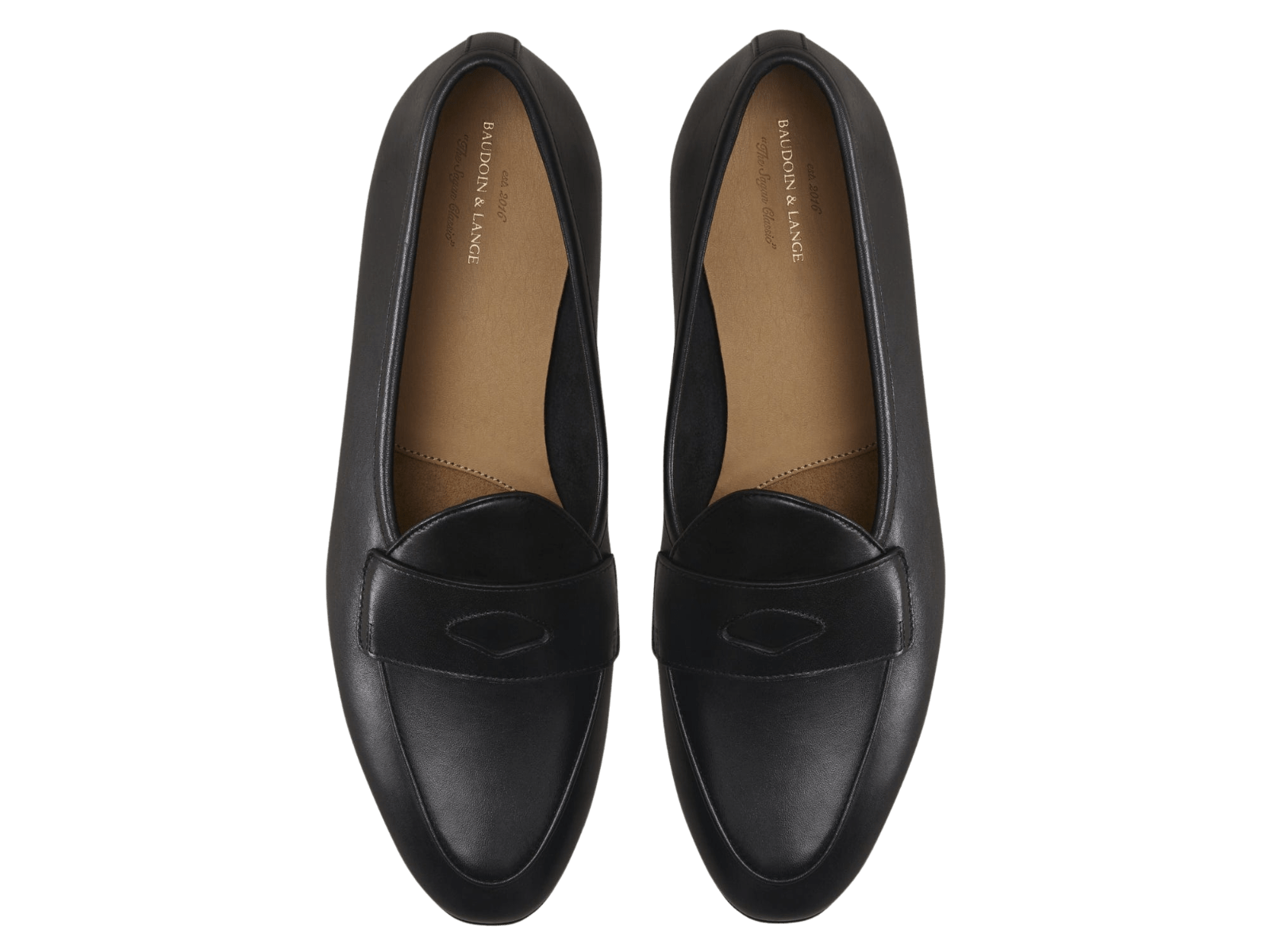 Sagan Classic Ginkgo Loafers in Black Drape Calf