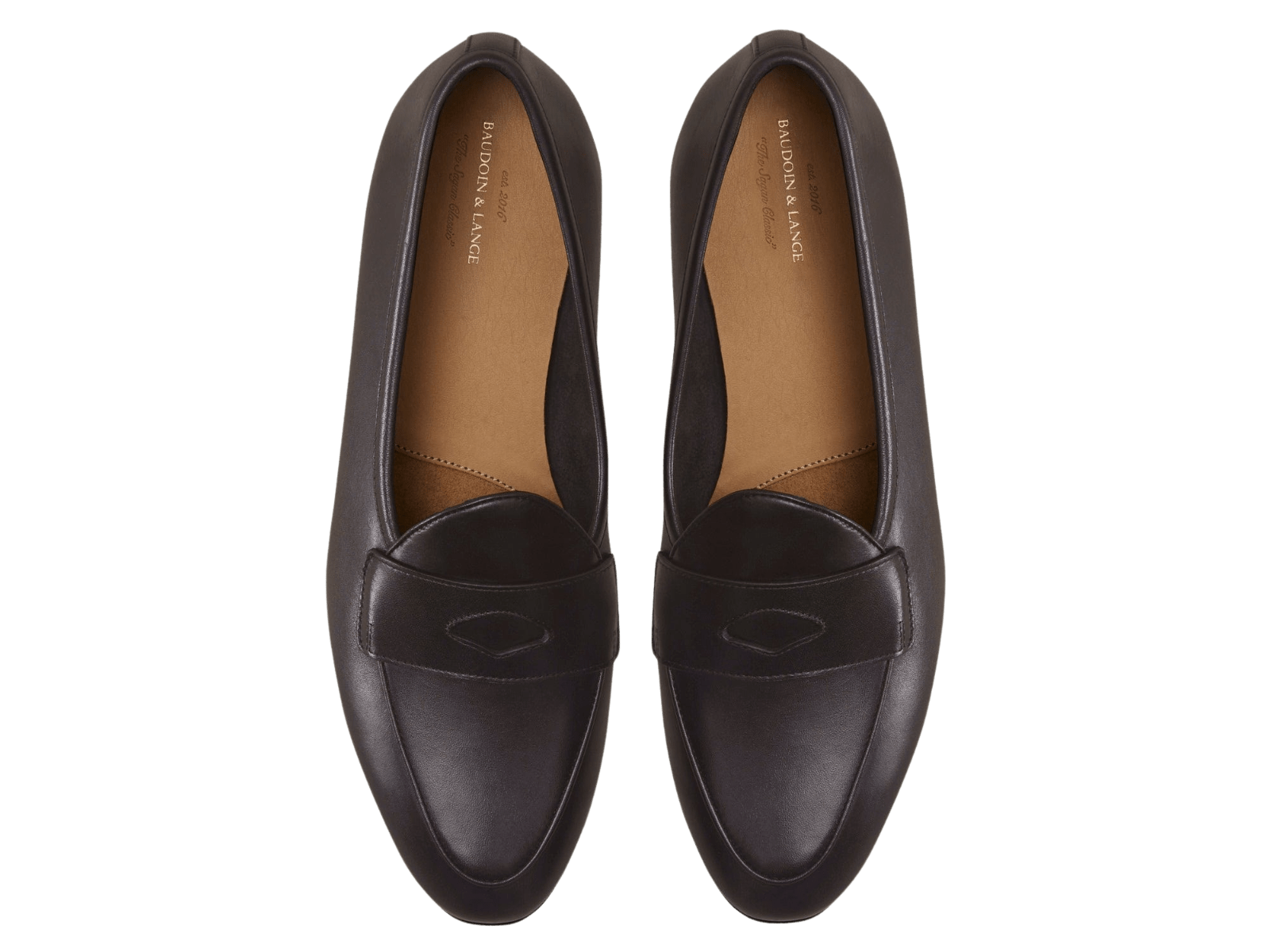 Sagan Classic Ginkgo Loafers in Dark Brown Drape Calf