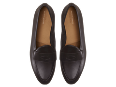 Sagan Classic Ginkgo Loafers in Dark Brown Drape Calf
