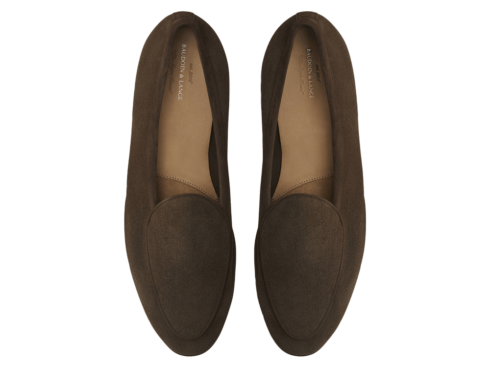 Sagan Classic Loafers in Olivine Green Asteria Suede