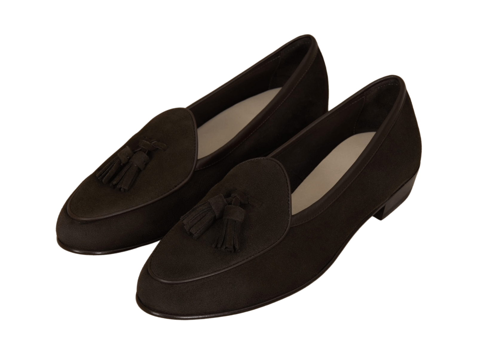 Sagan Classic Tassel Loafers in Lusitanias Dark Brown Asteria Suede