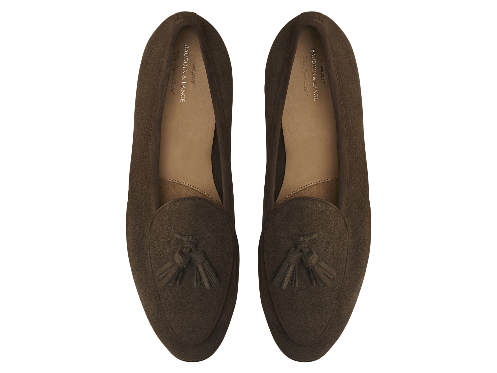 Sagan Classic Tassel Loafers in Olivine Green Asteria Suede