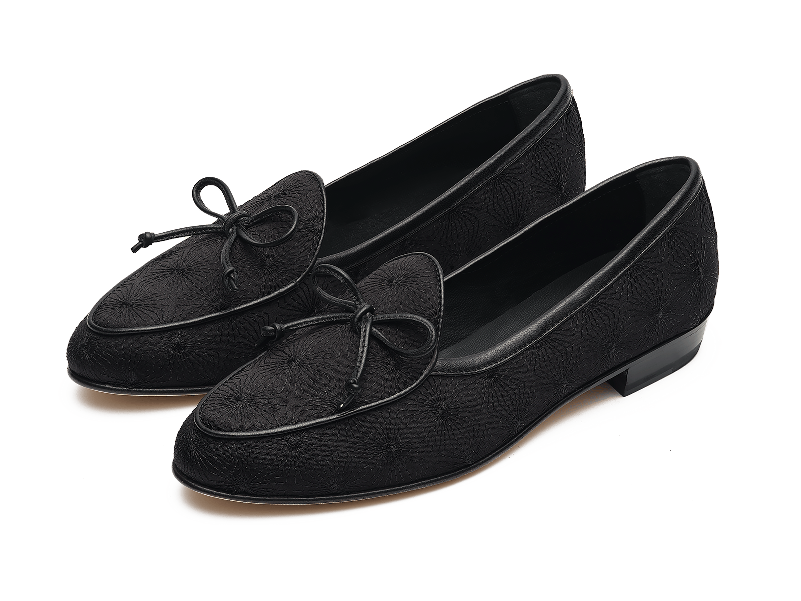 Sagan Embroidered Loafers in Black Stellar