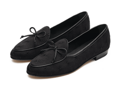 Sagan Embroidered Loafers in Black Stellar
