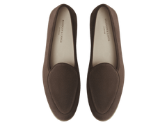 Stride Loafers in Deep Taupe Glove Suede Natural Sole