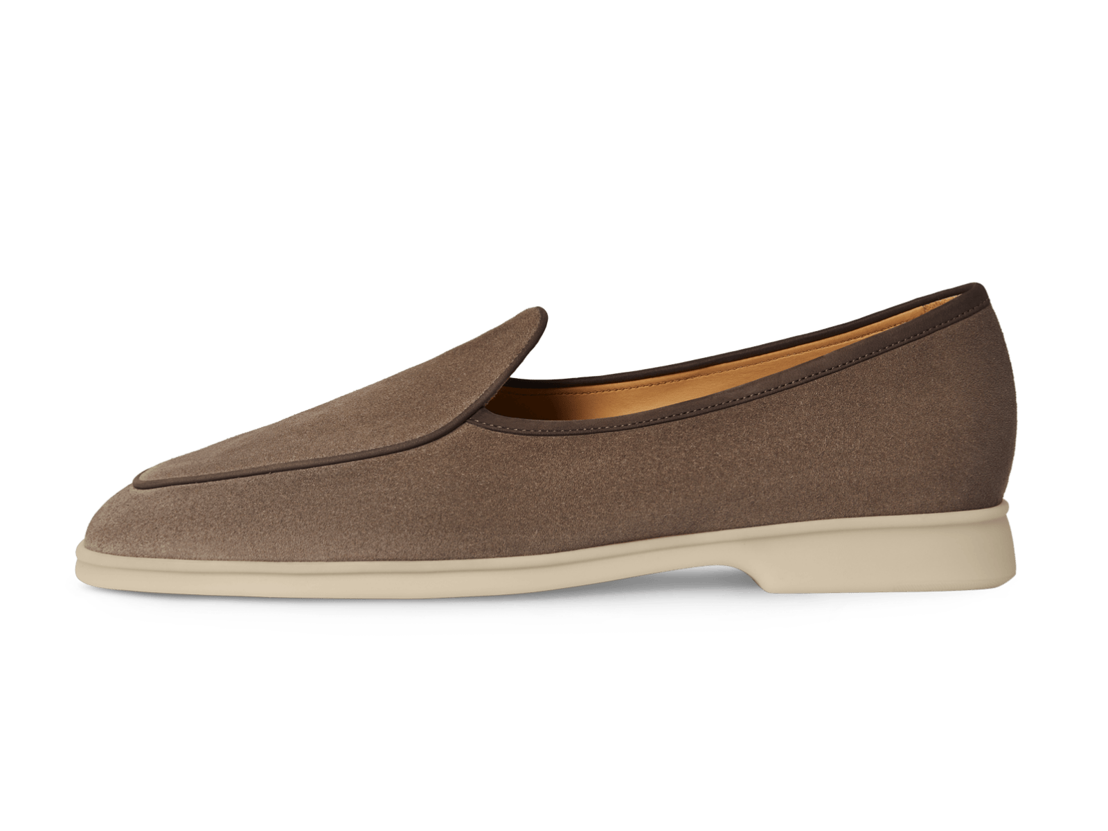 Stride Loafers in Fiji Grey Glove Suede with Natural Sole