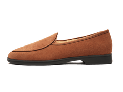 Stride Loafers in Moyen Brown Suede with Shearling Lining