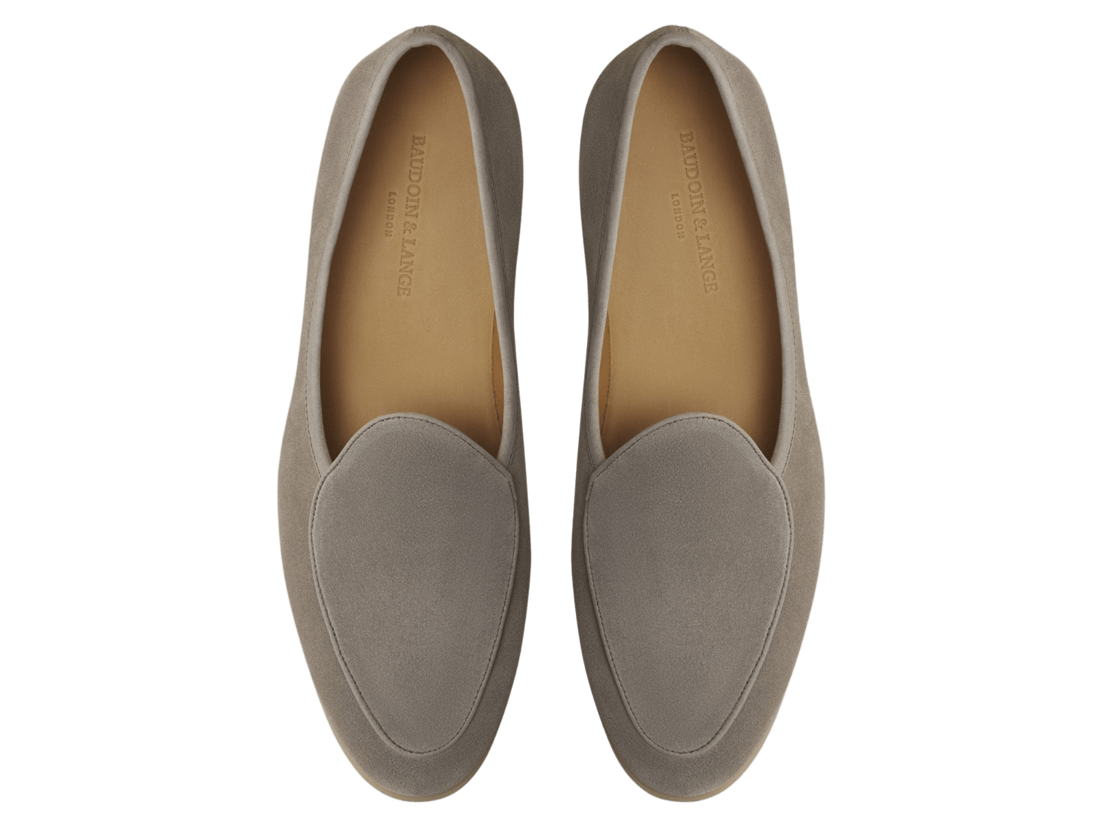 Stride Loafers in Sandy Grey Glove Suede Natural Sole