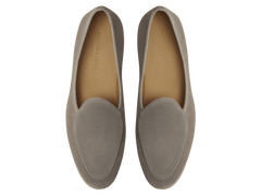 Stride Loafers in Sandy Grey Glove Suede Natural Sole