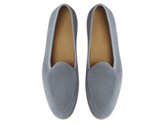 Stride Loafers in Thunder Blue Glove Suede Natural Sole