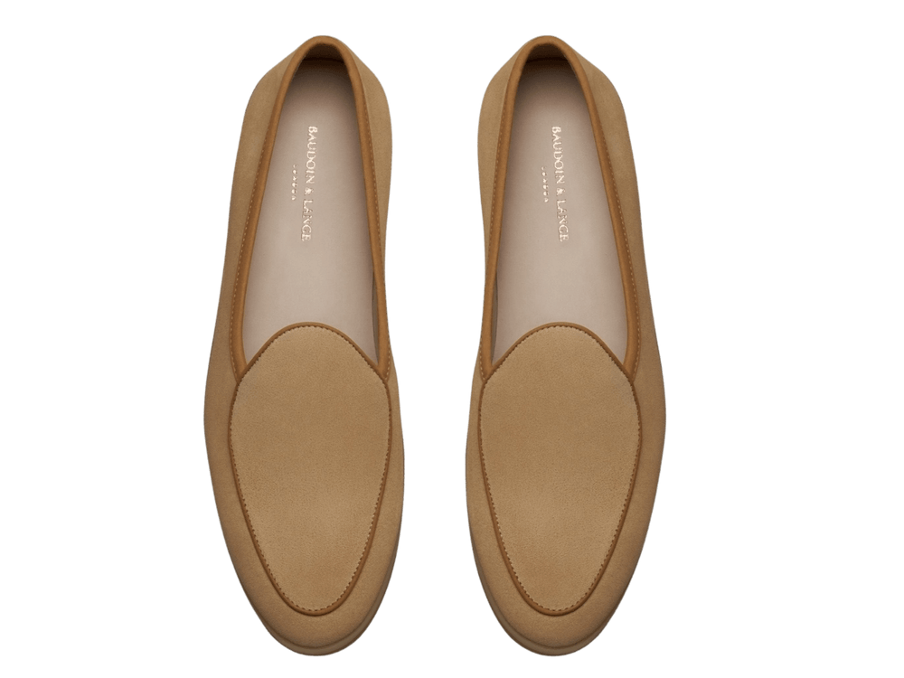 Stride Loafers in Tropez Beige Glove Suede Natural Sole