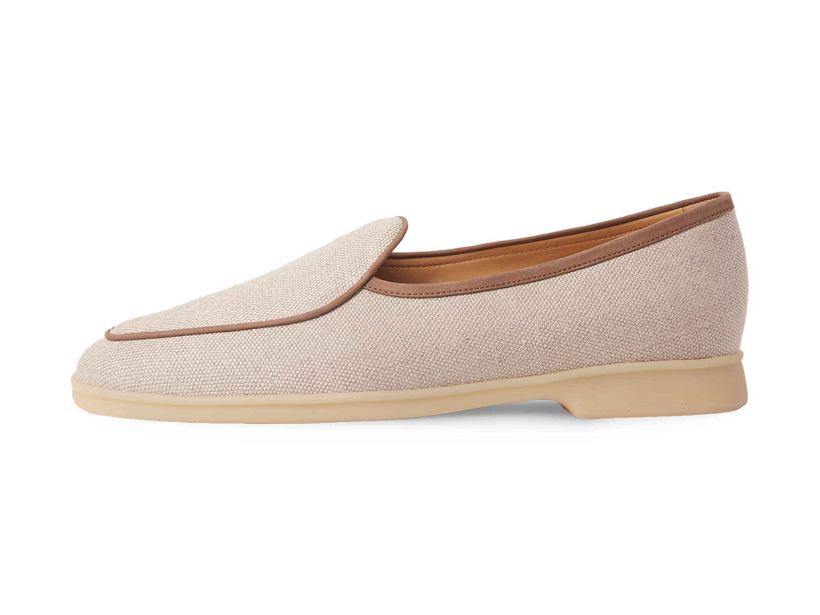 Stride Loafers in Vachette Linen with Natural Sole