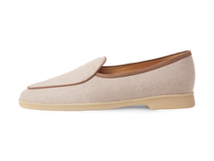 Stride Loafers in Vachette Linen with Natural Sole