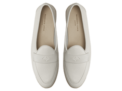 Stride Penny Loafers in Blanc Casse Milled Calf