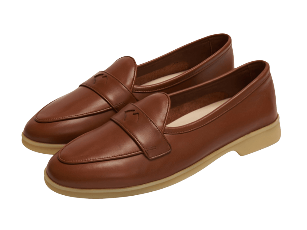 Stride Penny Loafers in Tan Milled Calf