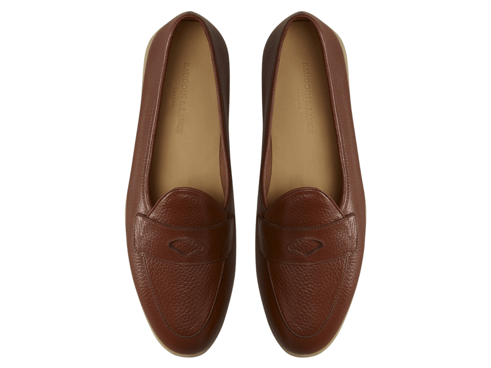 Stride Penny Loafers in Tan Moorland Calf