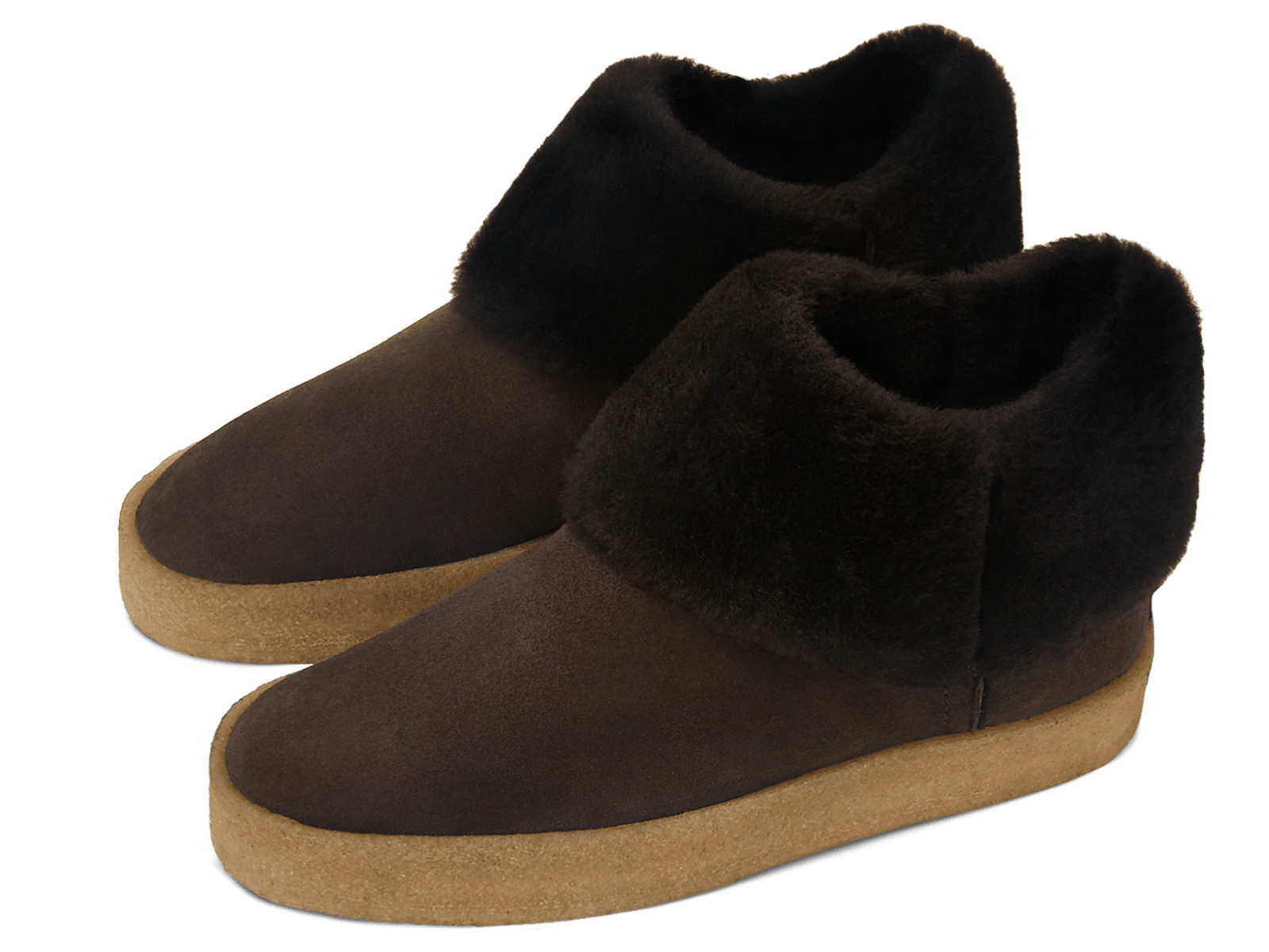 Winema Boots in Dark Brown Shearling Suede