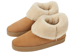 Winema Boots in Light Snuff Shearling Suede