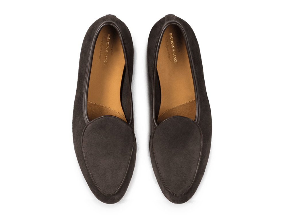 Sagan Classic Loafers in Bark Grey Asteria Suede