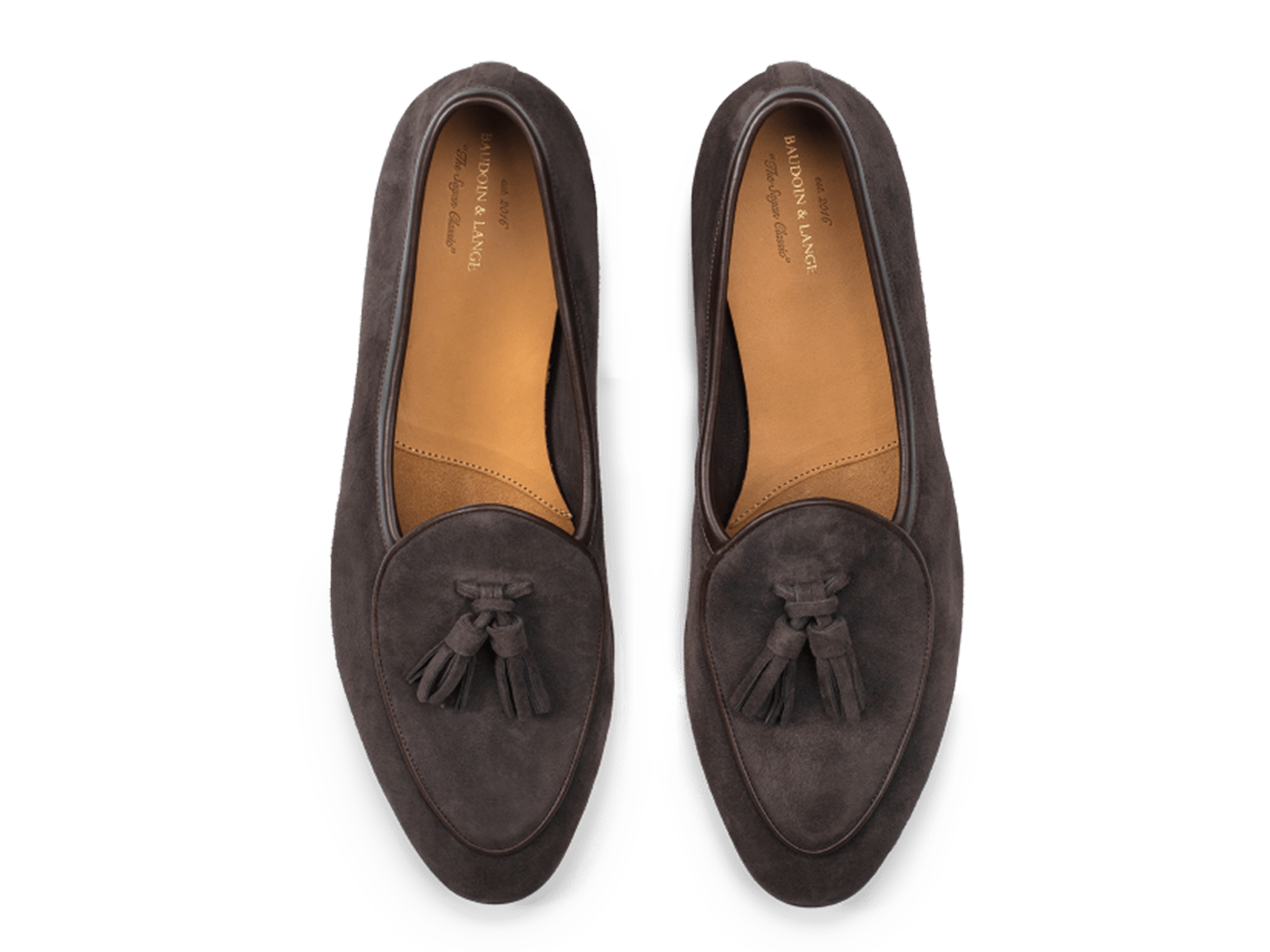 Sagan Classic Tassel Loafers in Bark Grey Asteria Suede