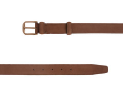 Sagan Belt Gold Buckle in Sandy Grey Nubuck